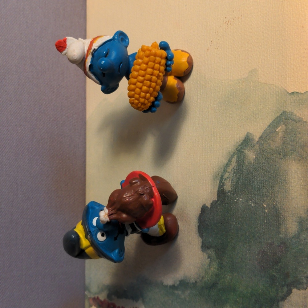 Vintage Smurf Thanksgiving Set